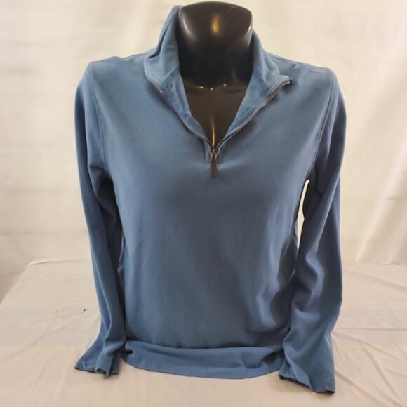 J. Crew Mercantile Men's Blue Long Sleeve Fitted ¼ Zip Pullover - Size Large - Picture 15 of 15